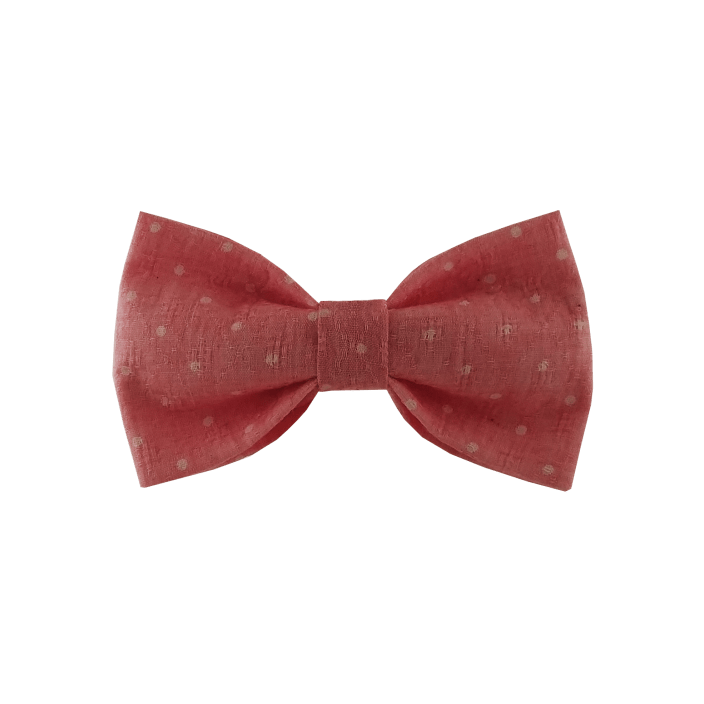 Roze pamučna mašna sa tufnicama